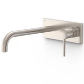 Baterie umywalkowe - Element naścienny do podtynkowego korpusu baterii umywalkowej Tres Study stal szczotkowana 26230032AC - miniaturka - grafika 1