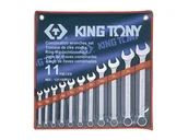 Zestawy narzędziowe - KING TONY Zestaw kluczy płasko-oczkowych 1211SR01, 1/4-1'' - miniaturka - grafika 1