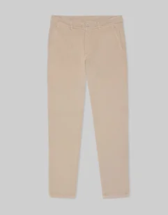 spodnie dresano beżowy slim fit - Spodnie męskie - miniaturka - grafika 1