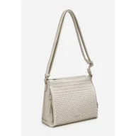 Torebki damskie - Złota Ażurowa Listonoszka Damska Torebka LUIGISANTO Elegancka - miniaturka - grafika 1