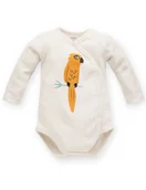 Body dla niemowląt - Body niemowlęce bawełniane rozpinane długi rękaw ecru NICE DAY 56-74 Pinokio, Rozmiar: 56 - miniaturka - grafika 1