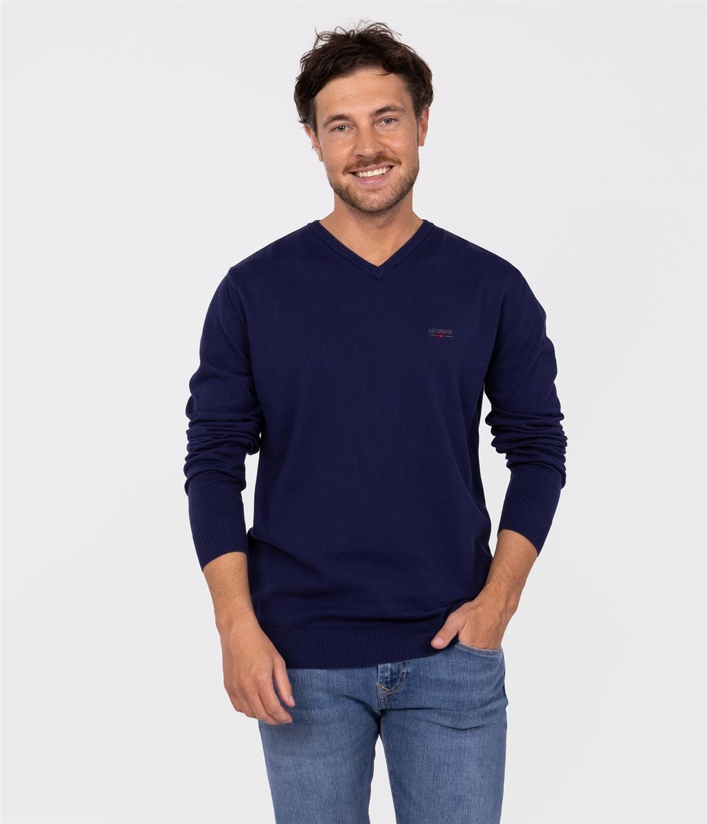 Sweter z bawełny organicznej ADAM ORGANIC MEDIEVAL BLUE-M