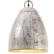 Lampy sufitowe - VidaXL Industrialna lampa wisząca, 25 W, srebrna, okrągła, 32 cm, E27 320559 - miniaturka - grafika 1