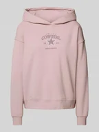 Bluzy damskie - Bluza z kapturem o luźnym kroju z mieszanki bawełny model ‘CAMILLA’ - miniaturka - grafika 1