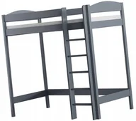 Łóżka dla dzieci i młodzieży - Antresola Łóżko Pojedyncze Piętrowe Materac Szare - miniaturka - grafika 1