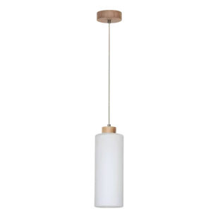 Britop Loftowa LAMPA wisząca ZEFIR 113860174 skandynawska OPRAWA zwis szklany przezroczysty drewno - Lampy sufitowe - miniaturka - grafika 1