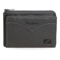 Portfele - Pepe Jeans Kurtka Portfel z uchwytem na karty Szary 11x7x1,5 cm Skóra by Joumma Bags, Szary, Talla única, Portfel na karty - miniaturka - grafika 1