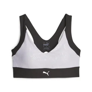 Damski Stanik sportowy PUMA RUN HIGH IMPACT REFLECTIVE AOP BRA 52419251 – Fioletowy - Biustonosze - miniaturka - grafika 1