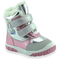 Buty dla dziewczynek - Błyszczące śniegowce Softshell dla dziewczynki Wojtyłko 26116 Srebrny - miniaturka - grafika 1