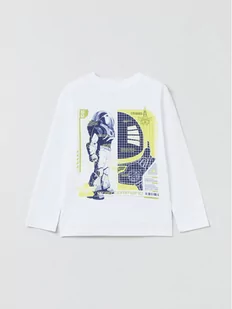 OVS Bluzka 1622559 Biały Regular Fit - Bluzy dla chłopców - miniaturka - grafika 1