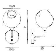 Lampy ścienne - DESIGN BY US Kinkiet Ballroom Short, różowy, szklany, dmuchany - miniaturka - grafika 1