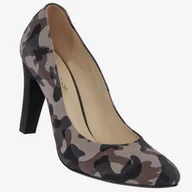 Czółenka - Szpilki Damskie Buty Skóra Naturalna Moro Darex C-320/92 Szary 36,5 - miniaturka - grafika 1