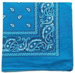 Chustka bawełniana chusta bandamka dzieci dorośli niebieska - Apaszki i szaliki damskie - miniaturka - grafika 1