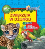 Książki edukacyjne - ZWIERZĘTA W DŻUNGLI UKŁADANKA KOLOROWANKA PUZZLE Opracowanie zbiorowe - miniaturka - grafika 1