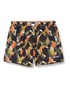 BOSS Męskie spodenki kąpielowe Colores, Średni pomarańczowy 814, XXL - Kąpielówki męskie - miniaturka - grafika 1