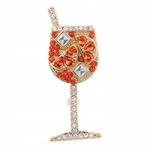 PINETS Imprezowa broszka z cyrkoniami Drink Aperol Spritz - Broszki - miniaturka - grafika 1