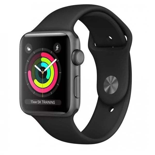 Apple Watch Series 3 GPS 42mm Czarny/Sportowy (MTF32MP/A)