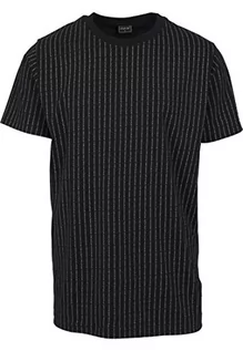 Koszulki męskie - Mister Tee Męski T-shirt"Fuckyou Tee", Koszulka z delikatnym nadrukiem w paski, 5 kolorów, rozmiary od XS do 5XL, czarny, 4XL - grafika 1