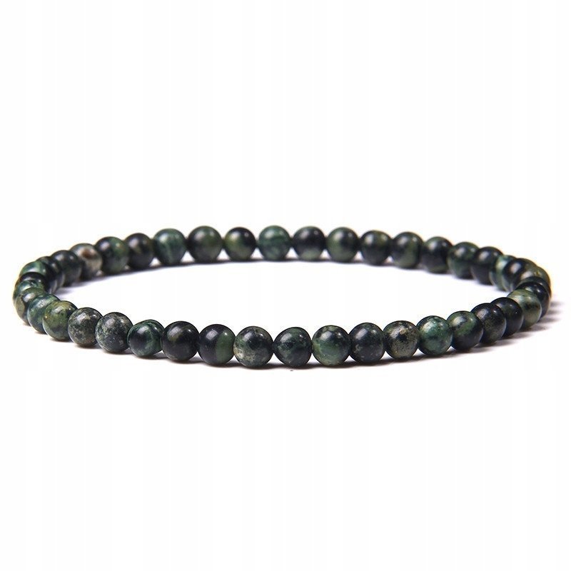 Bransoletka Damska Kamień Naturalny Jaspis Polarny 4 mm Koraliki Elastyczna