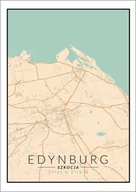 Plakaty - Edynburg mapa kolorowa - plakat 42x59,4 cm - miniaturka - grafika 1