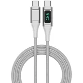 Kable USB - Kabel USB-C - USB-C 4SMARTS DigitCord 100W 1.5 m Biały - miniaturka - grafika 1