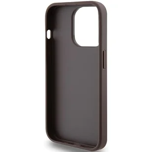 Guess GUHCP15LG4GFBR iPhone 15 Pro 6.1" brązowy/brown hard case 4G Metal Gold Logo - Etui i futerały do telefonów - miniaturka - grafika 7