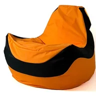 Pufy i podnóżki - Pufa worek sako BOLID pomarańczowy-czarny XXL 140x100 - miniaturka - grafika 1