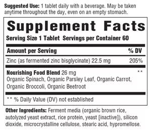 MegaFood Cynk Zinc 60 tab. - Suplementy naturalne - miniaturka - grafika 3