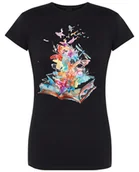 Koszulki i topy damskie - T-Shirt damski nadruk Kolorowe Książki R.XXL - miniaturka - grafika 1
