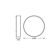 Lampy sufitowe - OSRAM Lampa sufitowa ORBIS PARIS, możliwość ściemniania, czarny, tkanina / materiał / jedwab - miniaturka - grafika 1