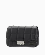 Torebki damskie - PUCCINI Damska torebka casualowa z ozdobnym zapięciem czarna - miniaturka - grafika 1