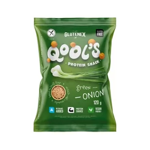 Qool`s snacki proteinowe - zielona cebulka 120g Glutenex - Chipsy - miniaturka - grafika 1