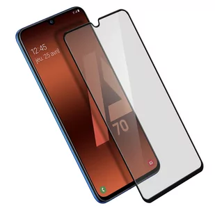 Zabezpieczenie ekranu Galaxy A70 ze szkła hartowanego ze ściętymi krawędziami, czarne obramowanie - Szkła hartowane na telefon - miniaturka - grafika 1