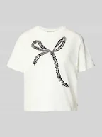 Koszulki i topy damskie - T-shirt o kroju oversized z czystej bawełny - miniaturka - grafika 1