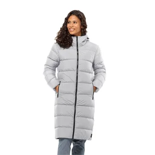 Damski płaszcz puchowy Jack Wolfskin FROZEN PALACE COAT W moonwalk - S - Płaszcze damskie - miniaturka - grafika 1