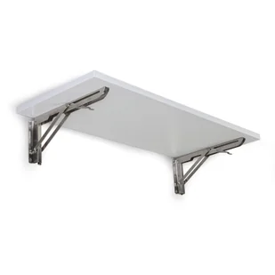 Półka składana, 800 x 220 mm, biała - Półki do salonu - miniaturka - grafika 1