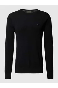 Sweter z dzianiny z wyhaftowanym logo - Gant - Swetry męskie - miniaturka - grafika 1