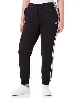 Spodnie damskie - Adidas Spodnie damskie z 3 paskami French Terry C czarny czarny/biały M GM8733 - grafika 1