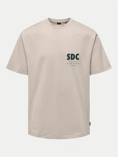 Only & Sons T-Shirt Bowen 22032071 Beżowy Relaxed Fit - Koszulki męskie - miniaturka - grafika 1