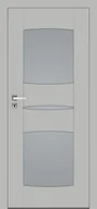 Drzwi wewnętrzne - Dre Drzwi Wewnętrzne Z Szybą Ena 4 Okleina Jasna Szara Mat - miniaturka - grafika 1