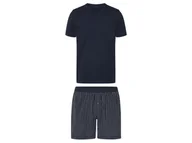 Piżamy męskie - esmara Men Piżama męska z bawełny (Granatowy/niebieski/w paski, S (44/46)) - miniaturka - grafika 1