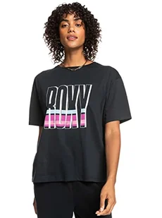 ROXY Modna koszulka damska czarna XS - Koszulki i topy damskie - miniaturka - grafika 1