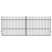 Ogrodzenia - Brama dwuskrzydłowa Maciek ocynk RAL7016 struktura 500 x 150 cm - miniaturka - grafika 1