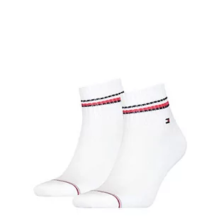 Tommy Hilfiger Męskie skarpety Iconic Quarter (2 sztuki), biały, 39-42 EU - Skarpetki męskie - miniaturka - grafika 1