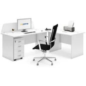 Zestawy mebli biurowych - B2B Partner Zestaw mebli biurowych MIRELLI A+, typ E, biały - miniaturka - grafika 1
