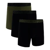 Majtki męskie - Bokserki męskie Under Armour Perf Cotton Solid 6in 3Pack Black XXL - miniaturka - grafika 1
