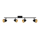 Lampy sufitowe - Tino lampa sufitowa (spot) 4xGU10 czarna/złota SPL-36748-4-BK-GD - miniaturka - grafika 1