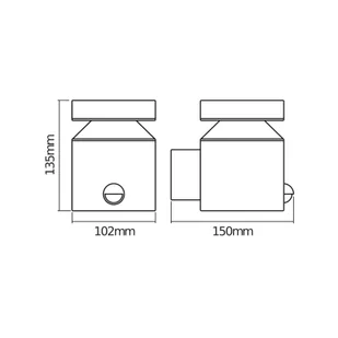 OSRAM Lampa zewnętrzna z czujnikiem ruchu ENDURA STYLE CYLINDER, aluminiowy / szary / cynkowy, stal szlachetna, nowoczesny - Lampy ogrodowe - miniaturka - grafika 1