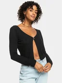 Swetry damskie - Roxy Kardigan Mystical Sky Kttp ERJKT04046 Szary Slim Fit - miniaturka - grafika 1