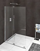 Ścianki i drzwi prysznicowe - Polysan Modular Shower - Przesuwana ścianka prysznicowa 140 cm z prowadnicami, aluminium polerowane/szkło przezroczyste MS5-140 - miniaturka - grafika 1